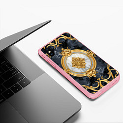 Чехол iPhone XS Max матовый Классические узоры лакшери текстура, цвет: 3D-баблгам — фото 2