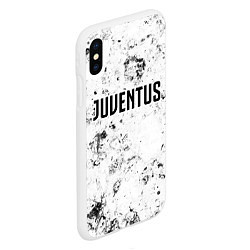 Чехол iPhone XS Max матовый Juventus dirty ice, цвет: 3D-белый — фото 2