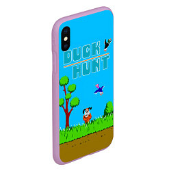 Чехол iPhone XS Max матовый Duck hunt dog, цвет: 3D-сиреневый — фото 2