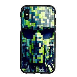 Чехол iPhone XS Max матовый Cyber face - ai art fantasy, цвет: 3D-черный