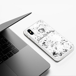 Чехол iPhone XS Max матовый Children of Bodom dirty ice, цвет: 3D-белый — фото 2