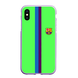 Чехол iPhone XS Max матовый Barcelona fc sport line, цвет: 3D-светло-сиреневый