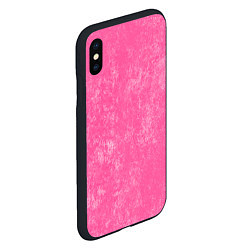 Чехол iPhone XS Max матовый Pink bleached splashes, цвет: 3D-черный — фото 2