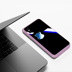 Чехол iPhone XS Max матовый Hoffenheim fc sport, цвет: 3D-сиреневый — фото 2