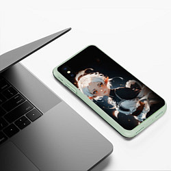 Чехол iPhone XS Max матовый Сильфи - Mushoku Tensei: Jobless, цвет: 3D-салатовый — фото 2