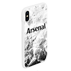 Чехол iPhone XS Max матовый Arsenal white graphite, цвет: 3D-белый — фото 2