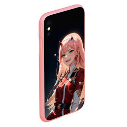 Чехол iPhone XS Max матовый Милый во франксе - zero two, цвет: 3D-баблгам — фото 2