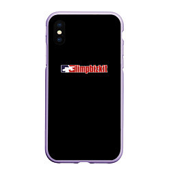 Чехол iPhone XS Max матовый Limp Bizkit logo rock, цвет: 3D-светло-сиреневый