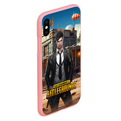 Чехол iPhone XS Max матовый PUBG mobile персонаж в костюме, цвет: 3D-баблгам — фото 2