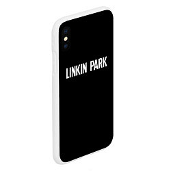 Чехол iPhone XS Max матовый Linkin park rock white, цвет: 3D-белый — фото 2