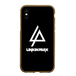 Чехол iPhone XS Max матовый Linkin park logo brend music, цвет: 3D-коричневый