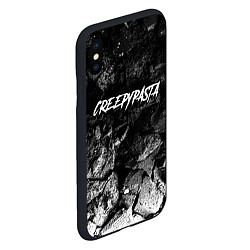 Чехол iPhone XS Max матовый CreepyPasta black graphite, цвет: 3D-черный — фото 2