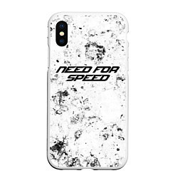 Чехол iPhone XS Max матовый Need for Speed dirty ice, цвет: 3D-белый