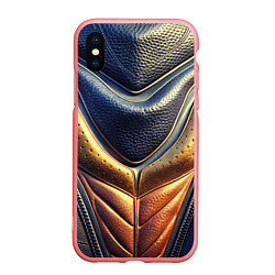 Чехол iPhone XS Max матовый Футуристический текстурный костюм из кожи, цвет: 3D-баблгам