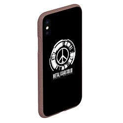 Чехол iPhone XS Max матовый Metal gear solid snake logo, цвет: 3D-коричневый — фото 2