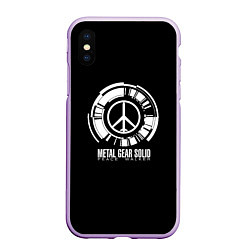 Чехол iPhone XS Max матовый Metal gear solid snake logo, цвет: 3D-сиреневый