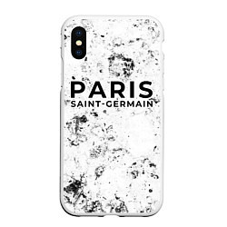 Чехол iPhone XS Max матовый PSG dirty ice, цвет: 3D-белый