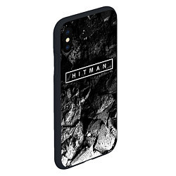 Чехол iPhone XS Max матовый Hitman black graphite, цвет: 3D-черный — фото 2