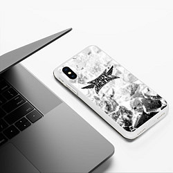 Чехол iPhone XS Max матовый Babymetal white graphite, цвет: 3D-белый — фото 2