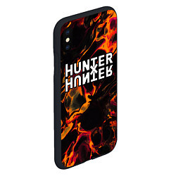 Чехол iPhone XS Max матовый Hunter x Hunter red lava, цвет: 3D-черный — фото 2