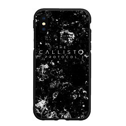 Чехол iPhone XS Max матовый The Callisto Protocol black ice, цвет: 3D-черный