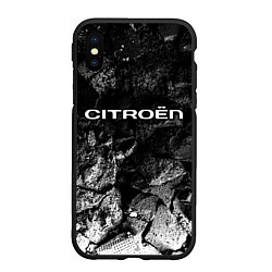 Чехол iPhone XS Max матовый Citroen black graphite, цвет: 3D-черный