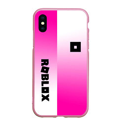 Чехол iPhone XS Max матовый Roblox geometry gradient, цвет: 3D-розовый