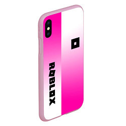 Чехол iPhone XS Max матовый Roblox geometry gradient, цвет: 3D-розовый — фото 2