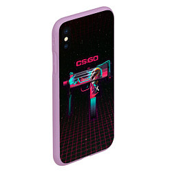 Чехол iPhone XS Max матовый MAC-10 Neon Rider - CS:GO, цвет: 3D-сиреневый — фото 2