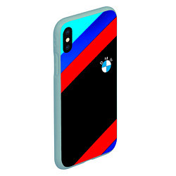 Чехол iPhone XS Max матовый BMW line sport, цвет: 3D-мятный — фото 2