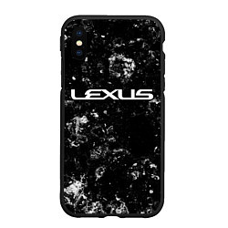 Чехол iPhone XS Max матовый Lexus black ice, цвет: 3D-черный