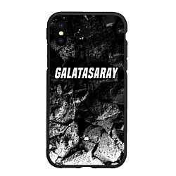 Чехол iPhone XS Max матовый Galatasaray black graphite, цвет: 3D-черный