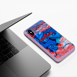 Чехол iPhone XS Max матовый Скоростной зверь скин кс го, цвет: 3D-сиреневый — фото 2