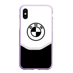 Чехол iPhone XS Max матовый BMW sport geometry, цвет: 3D-сиреневый