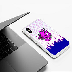 Чехол iPhone XS Max матовый Samurai logo cdproject, цвет: 3D-белый — фото 2