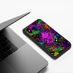 Чехол iPhone XS Max матовый Samurai optical sreel logo, цвет: 3D-черный — фото 2