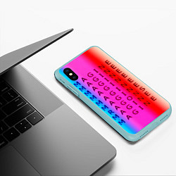 Чехол iPhone XS Max матовый Imagine Dragons neon rock, цвет: 3D-мятный — фото 2