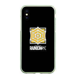 Чехол iPhone XS Max матовый Rainbow six company ubisoft, цвет: 3D-салатовый