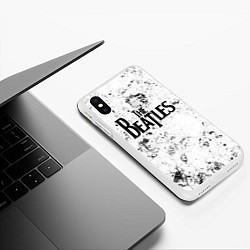 Чехол iPhone XS Max матовый The Beatles dirty ice, цвет: 3D-белый — фото 2