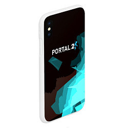 Чехол iPhone XS Max матовый Portal abstraction game valve, цвет: 3D-белый — фото 2