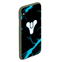 Чехол iPhone XS Max матовый Destiny storm, цвет: 3D-темно-зеленый — фото 2