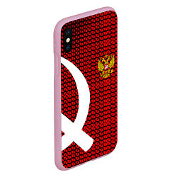 Чехол iPhone XS Max матовый РФ стиль СССР, цвет: 3D-розовый — фото 2