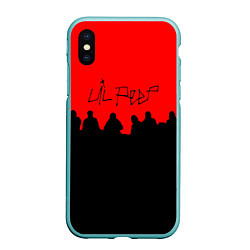 Чехол iPhone XS Max матовый Lil Peep band, цвет: 3D-мятный