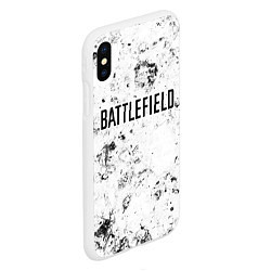 Чехол iPhone XS Max матовый Battlefield dirty white craters, цвет: 3D-белый — фото 2