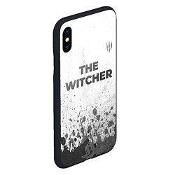 Чехол iPhone XS Max матовый The Witcher - white gradient посередине, цвет: 3D-черный — фото 2