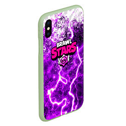 Чехол iPhone XS Max матовый Brawl stars storm neon, цвет: 3D-салатовый — фото 2