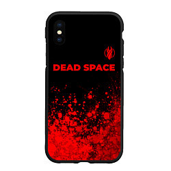 Чехол iPhone XS Max матовый Dead Space - red gradient посередине