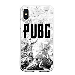 Чехол iPhone XS Max матовый PUBG white graphite