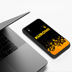 Чехол iPhone XS Max матовый Kuromi - gold gradient посередине, цвет: 3D-черный — фото 2