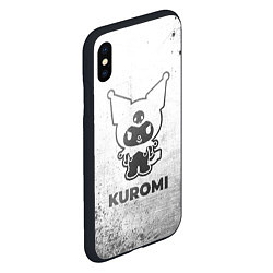 Чехол iPhone XS Max матовый Kuromi - white gradient, цвет: 3D-черный — фото 2